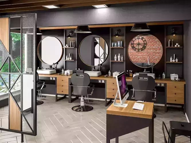 Barber Shop  Design 3D model