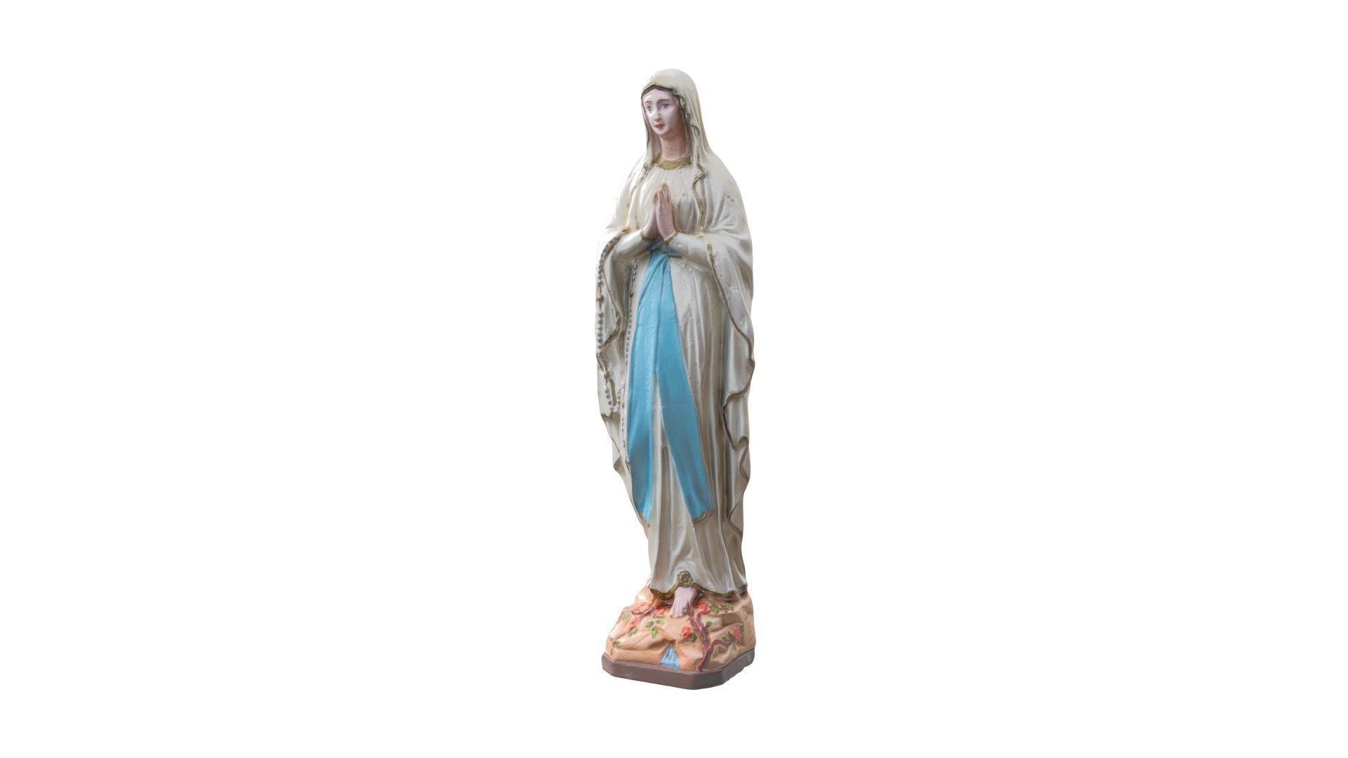 Statue - St Mary Painted Low-poly 3D model_1
