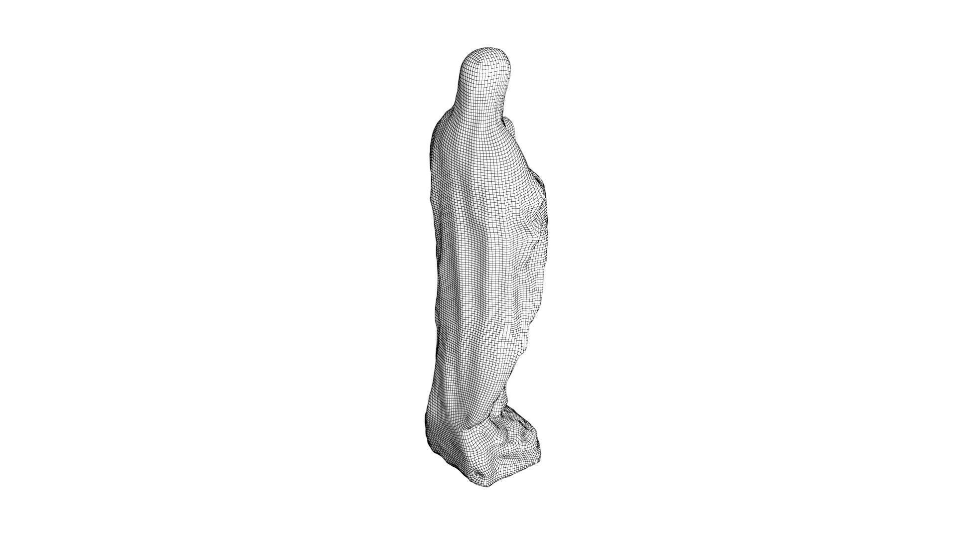 Statue - St Mary Painted Low-poly 3D model_7