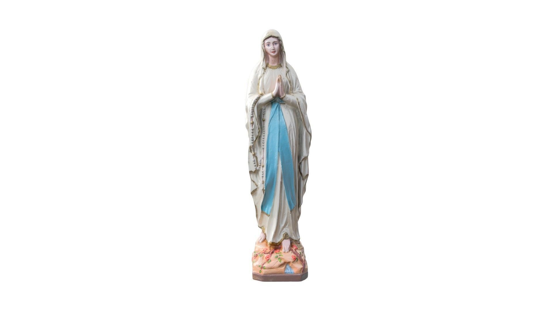 Statue - St Mary Painted Low-poly 3D model_2