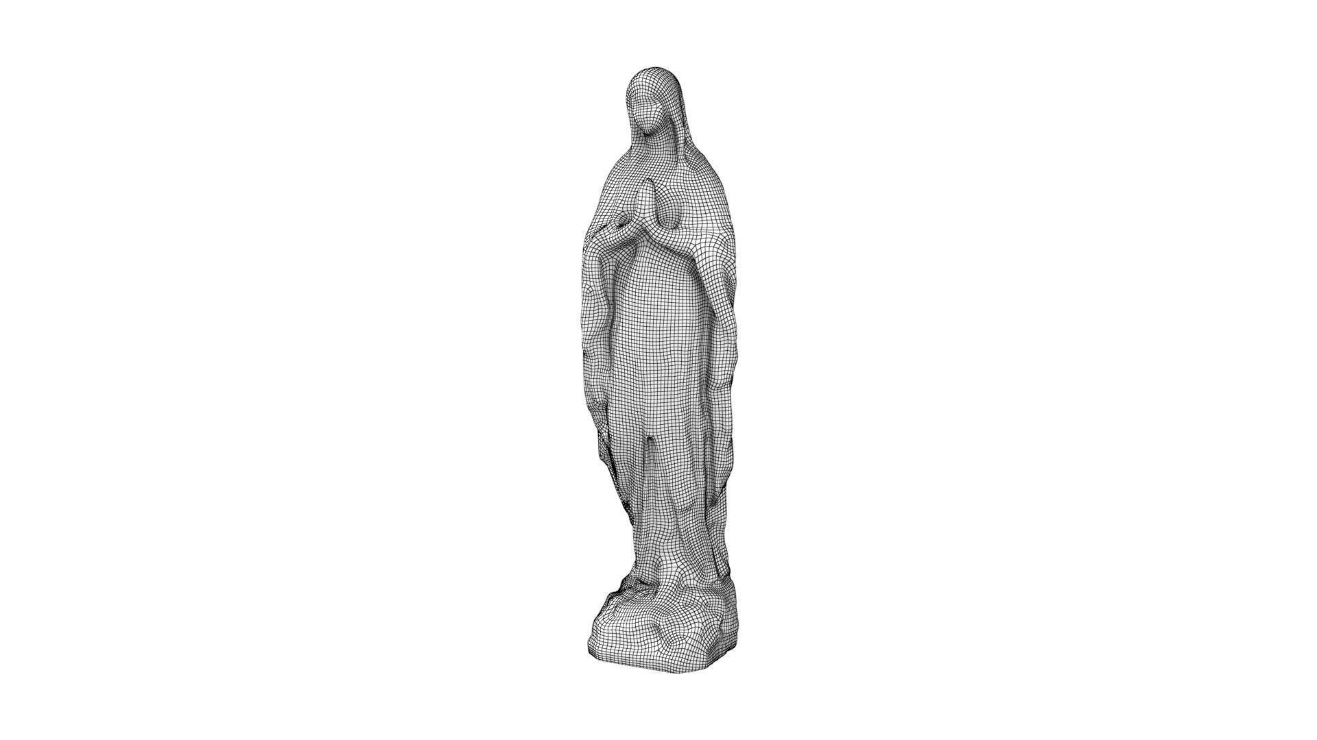 Statue - St Mary Painted Low-poly 3D model_10