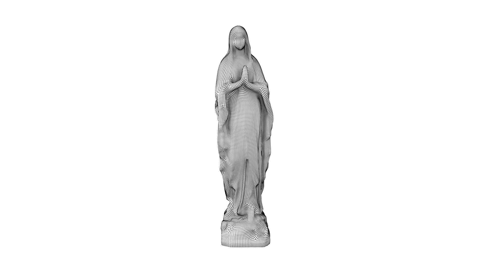 Statue - St Mary Painted Low-poly 3D model_9