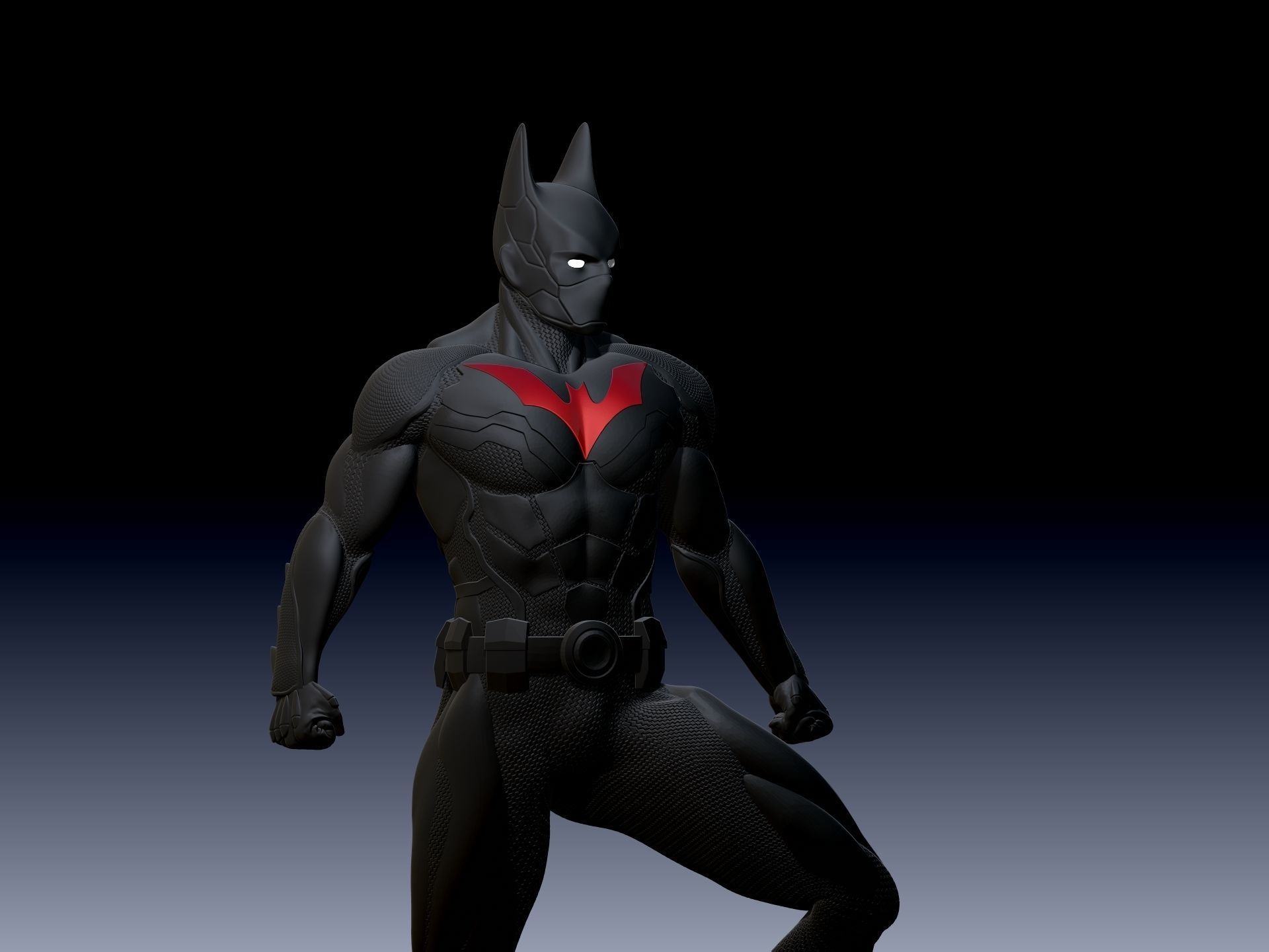 Batman Beyond Statue 3D print model_9