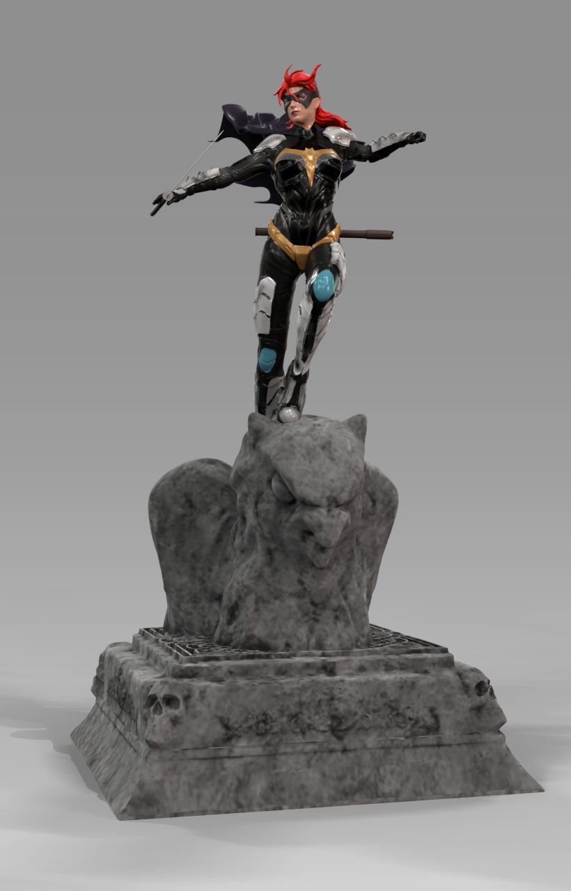 Batgirl Statue 3D print model_5