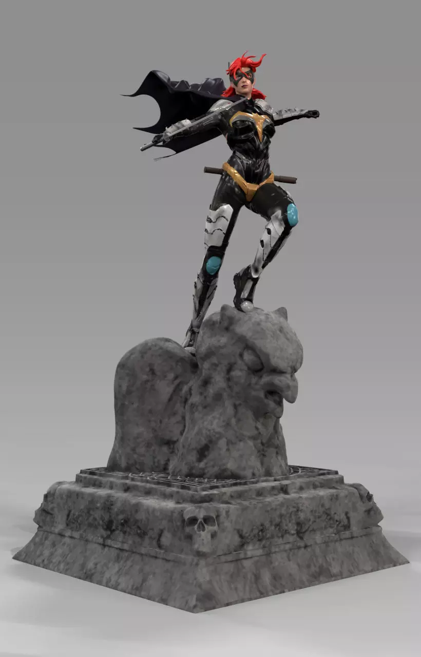 Batgirl Statue 3D print model_0