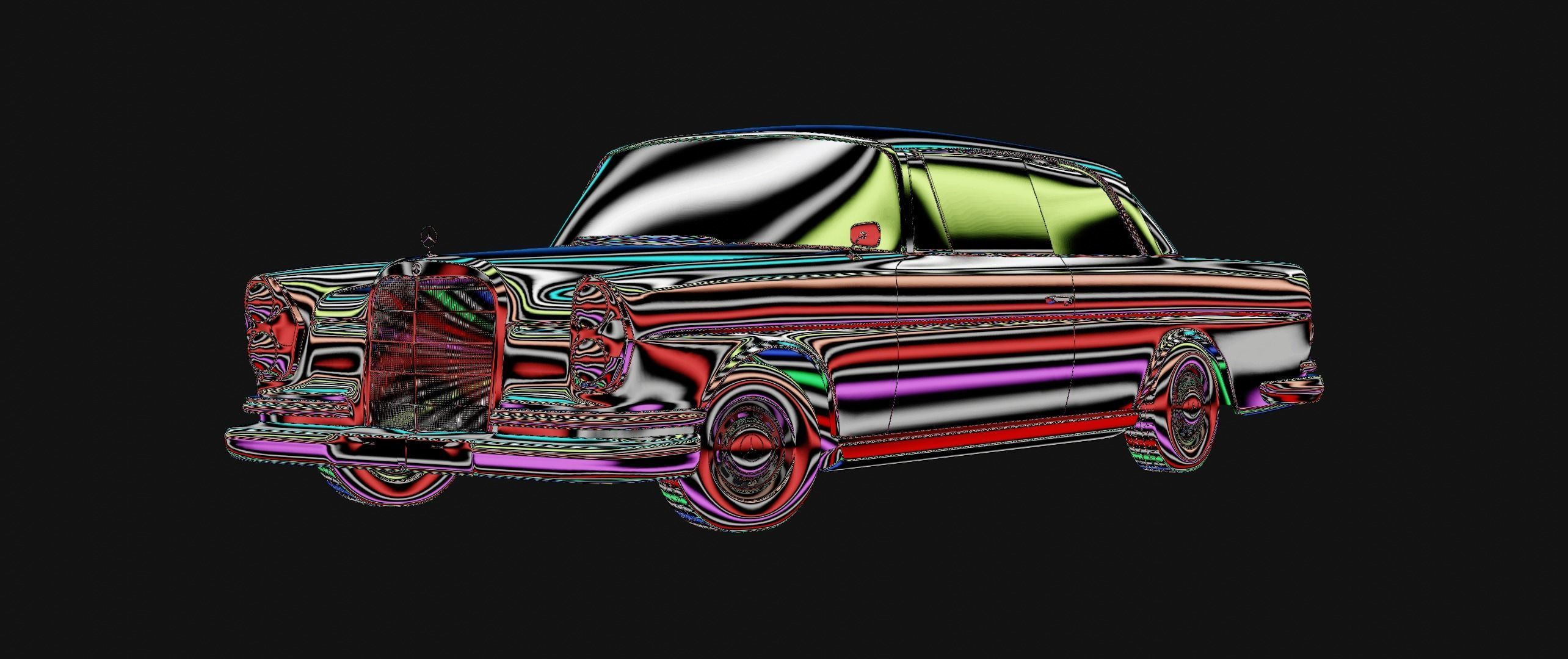 Mercedes 220se w111 3D model_9