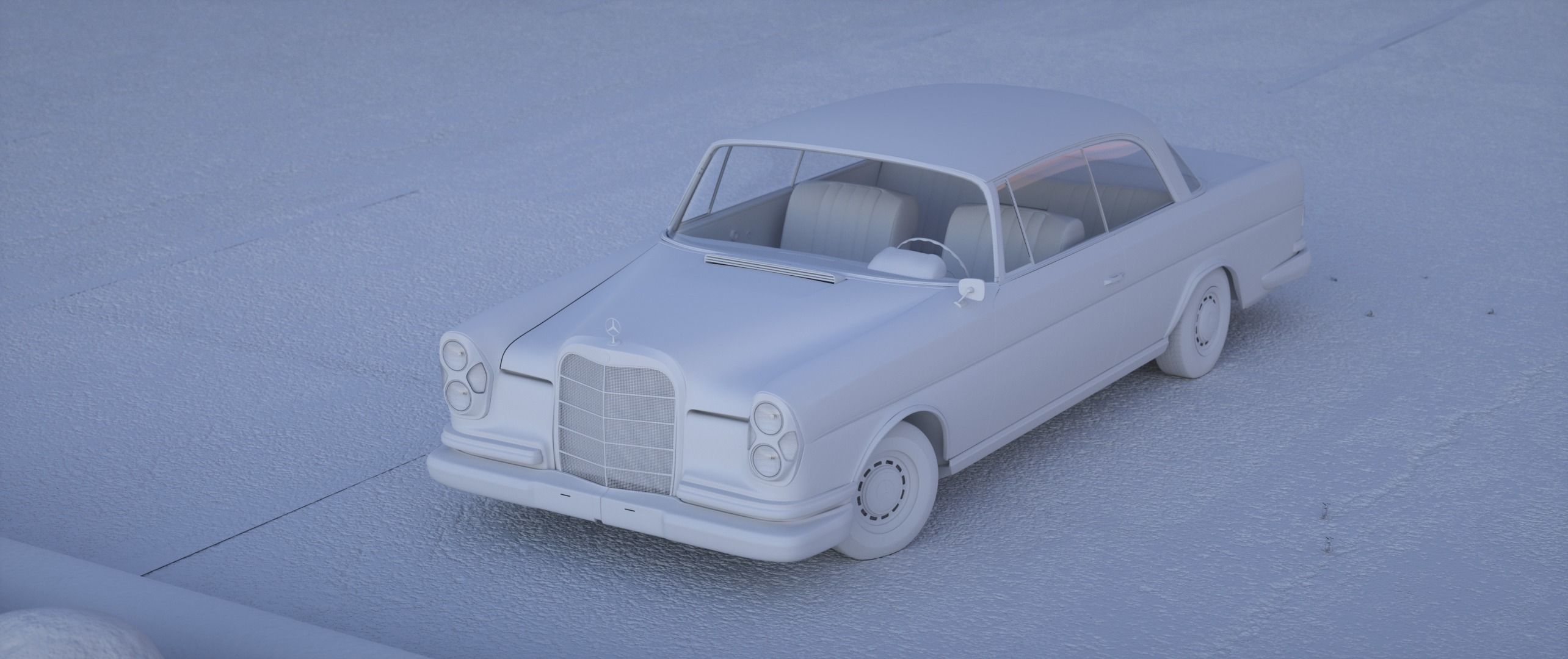 Mercedes 220se w111 3D model_5