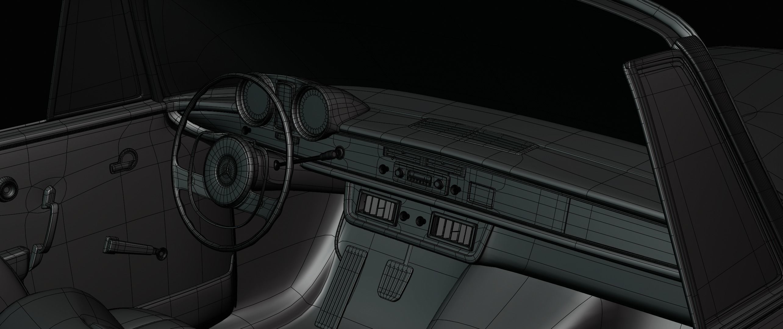 Mercedes 220se w111 3D model_13