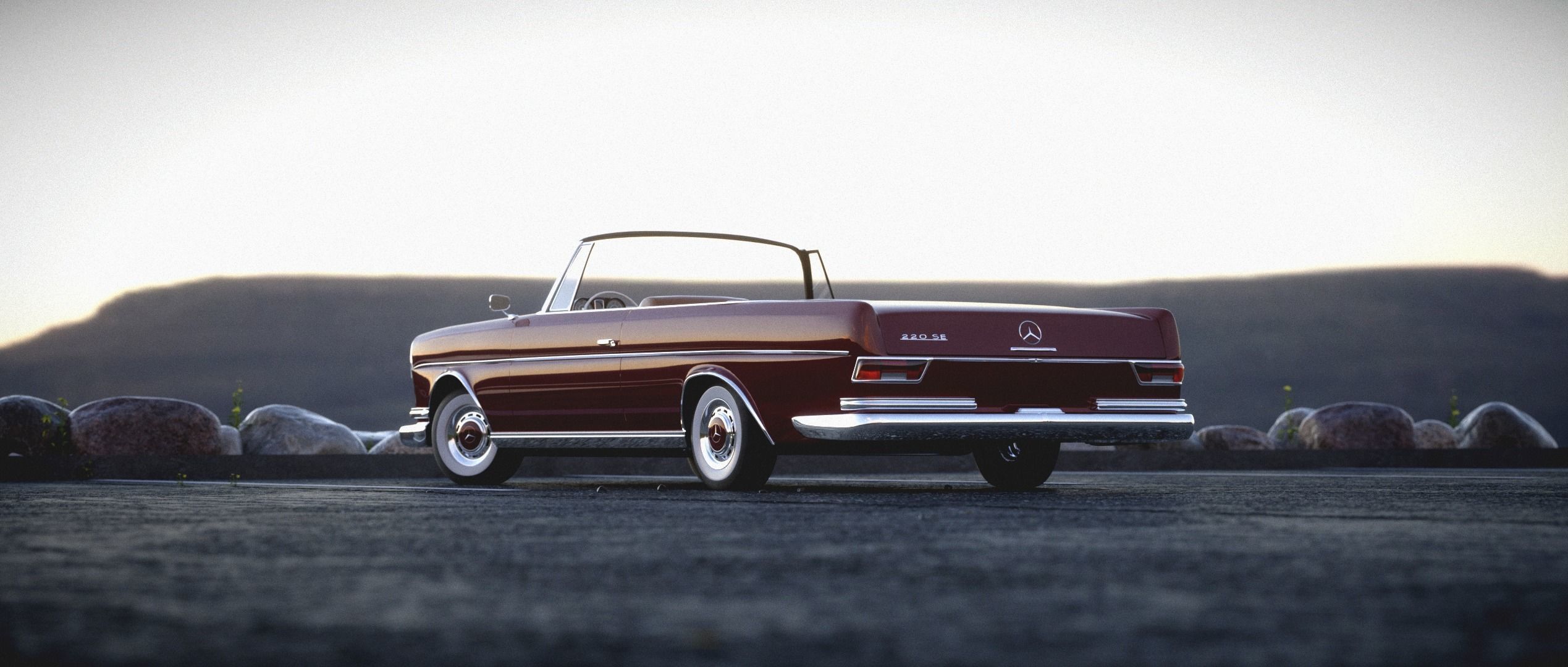 Mercedes 220se w111 3D model_1