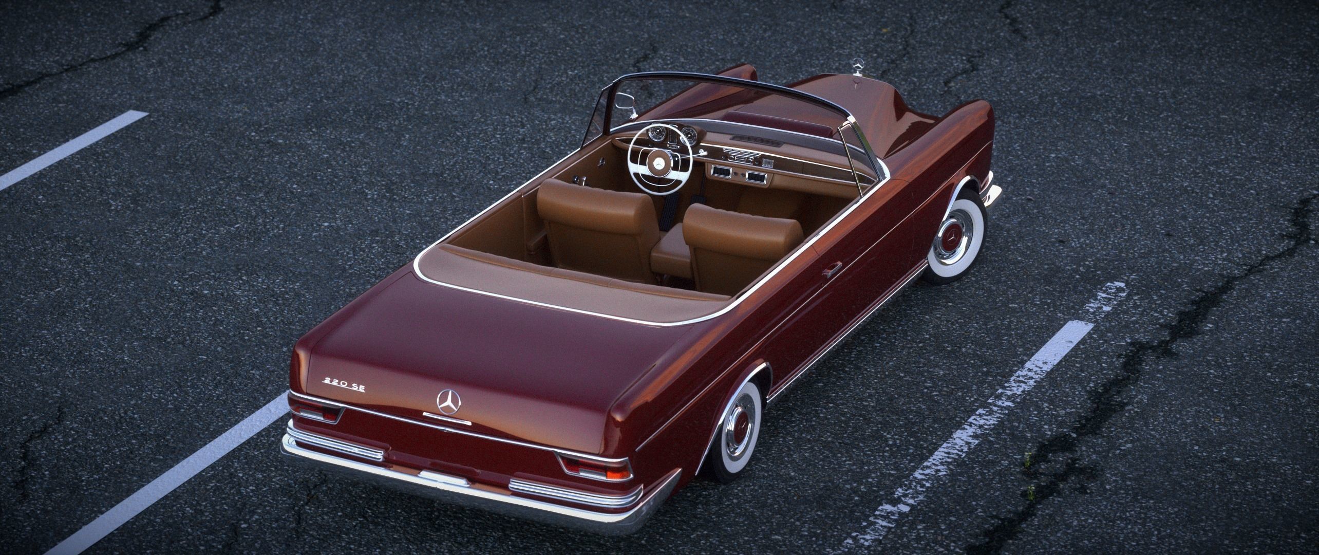 Mercedes 220se w111 3D model_2