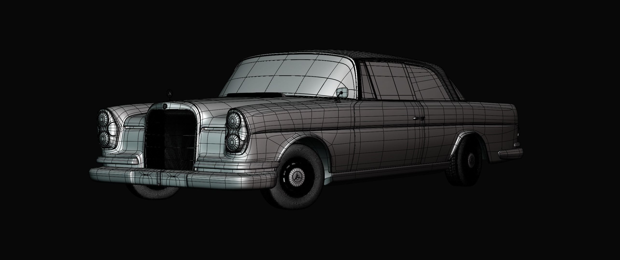 Mercedes 220se w111 3D model_11