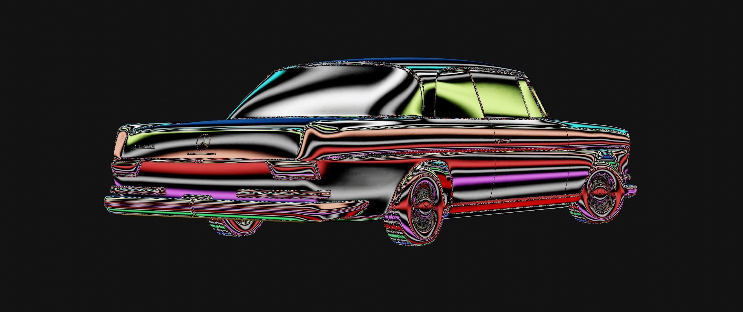 Mercedes 220se w111 3D model_10