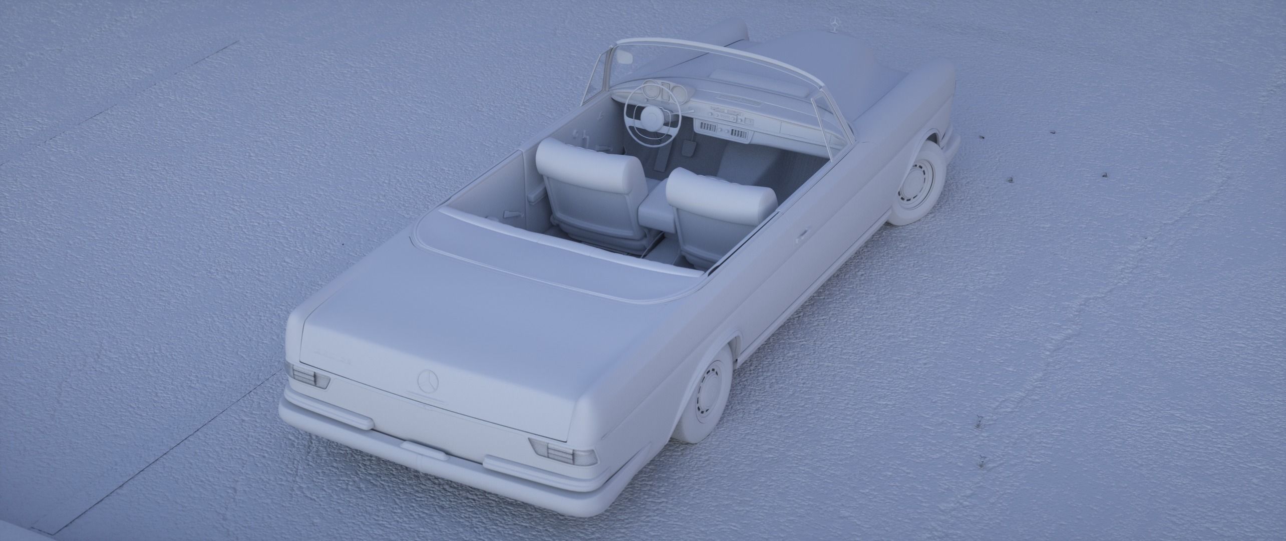 Mercedes 220se w111 3D model_7