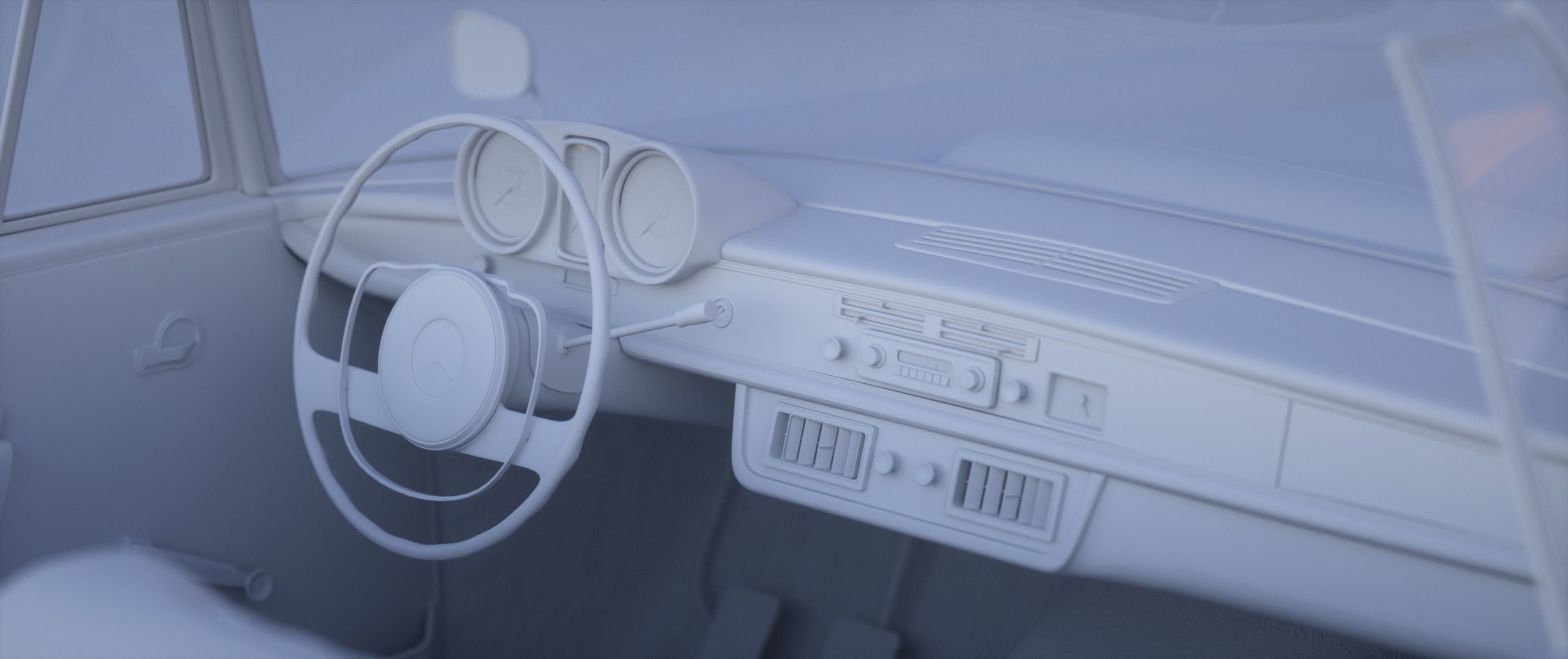 Mercedes 220se w111 3D model_8