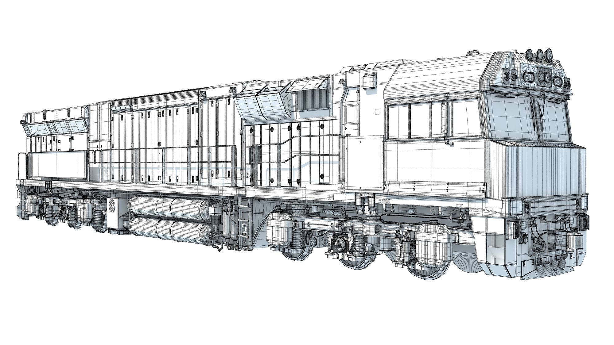 Electric Locomotive C44aci 3D model_24