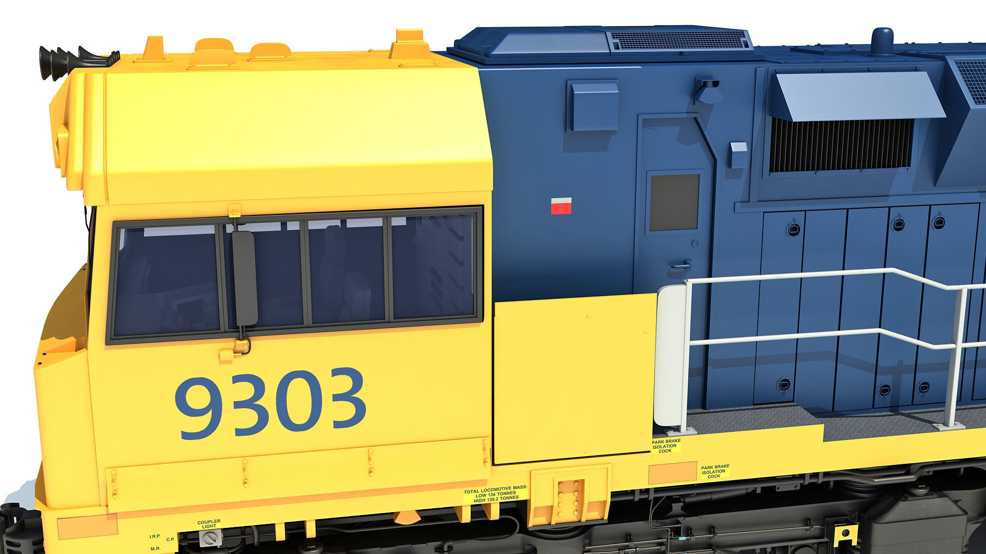 Electric Locomotive C44aci 3D model_15