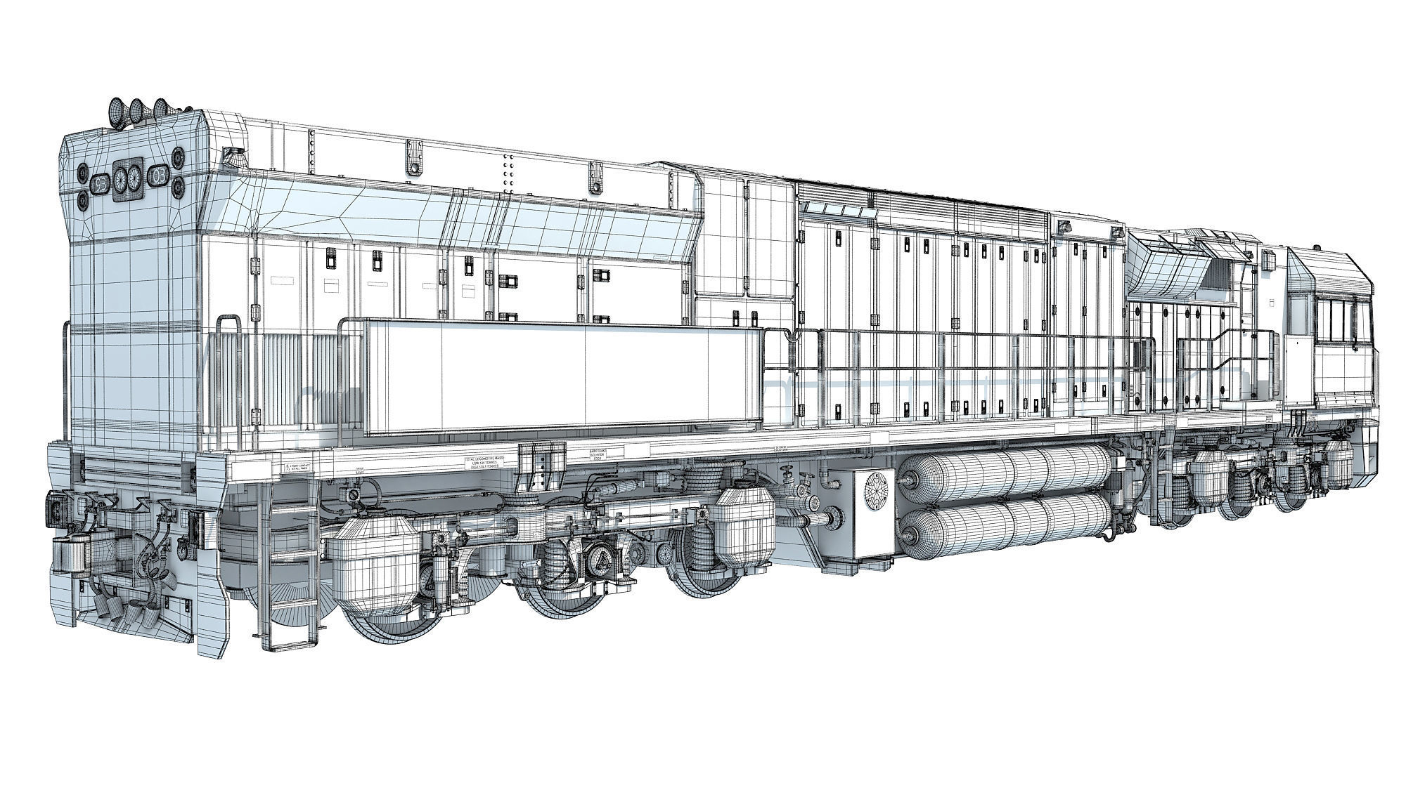 Electric Locomotive C44aci 3D model_23