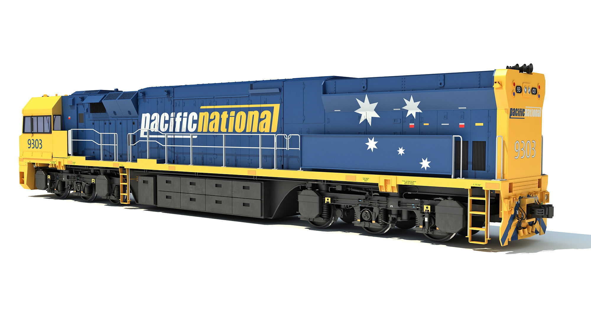Electric Locomotive C44aci 3D model_3
