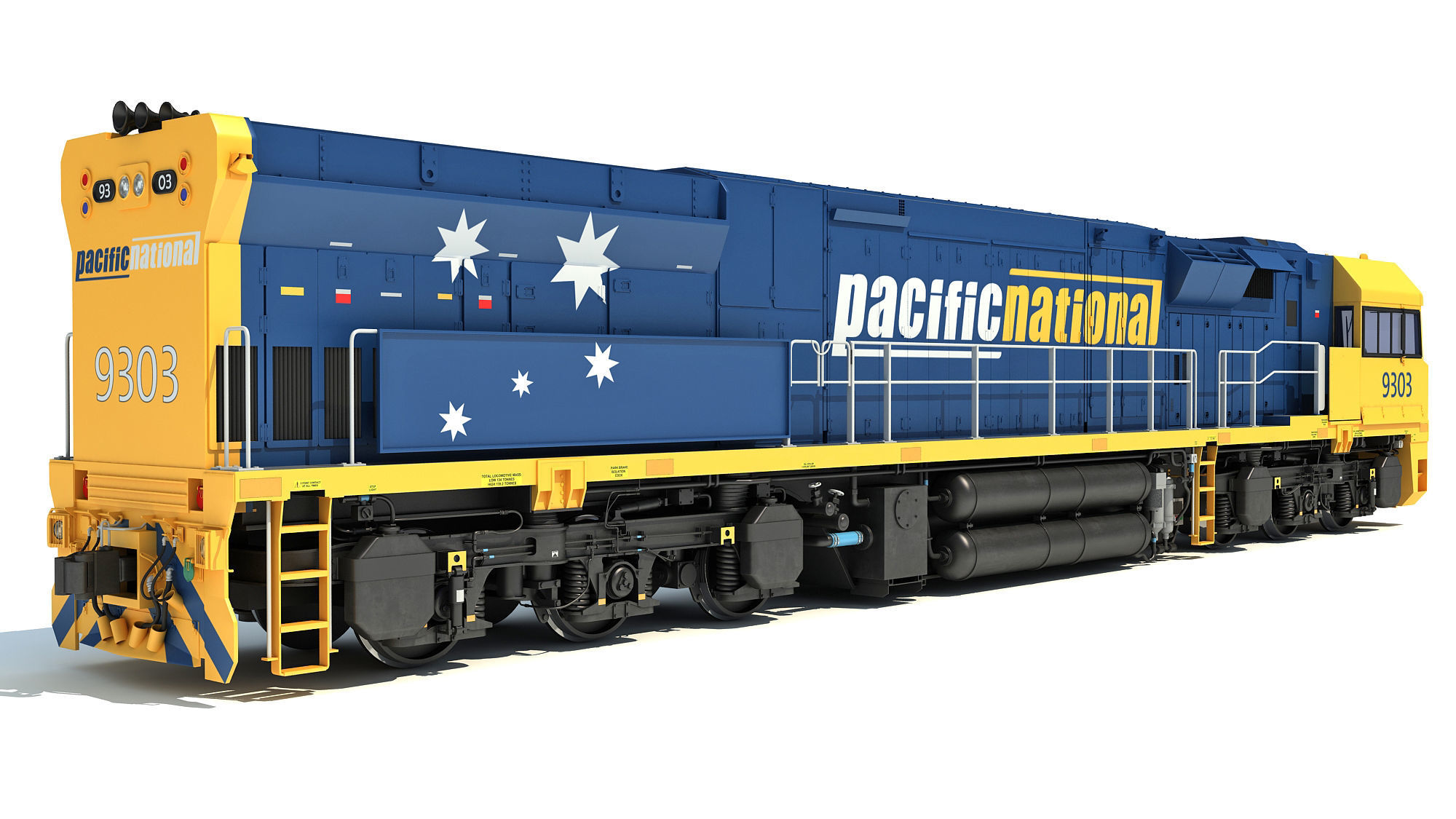 Electric Locomotive C44aci 3D model_7