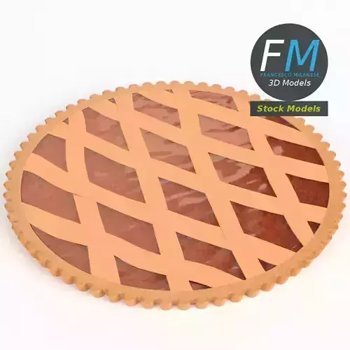 Apricot jam tart 3D model