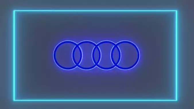 Neon Audi Logo Free low-poly 3D model