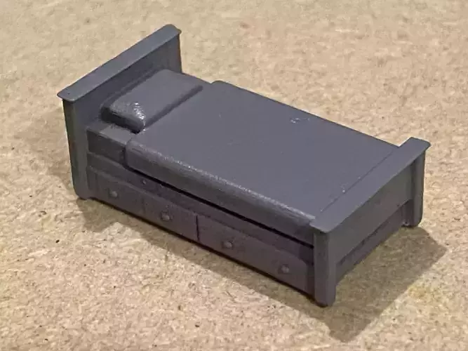 Model Railway Single Bed 3D print model