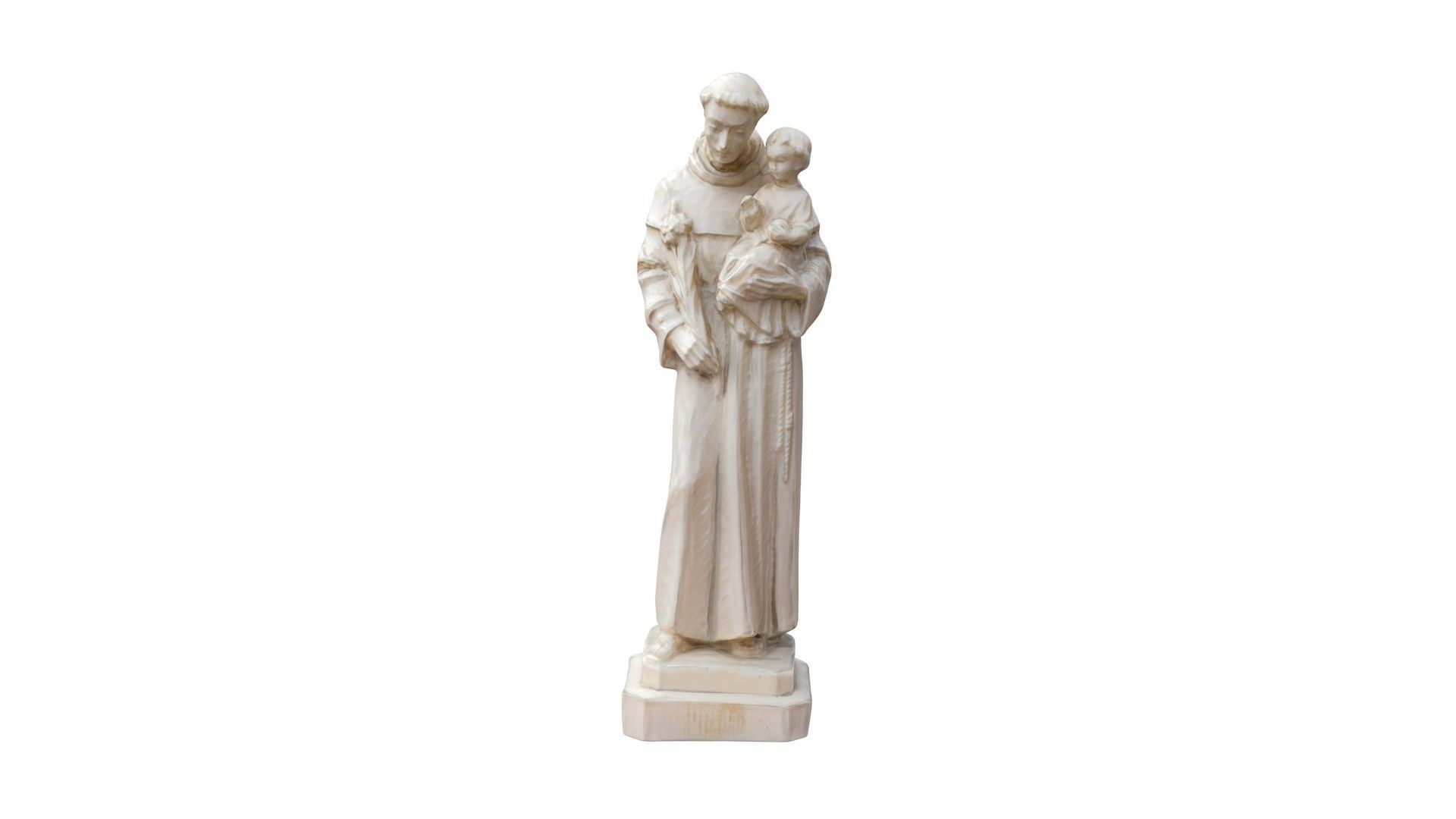 Statue - Saint Anthony Carving Low-poly 3D model_2