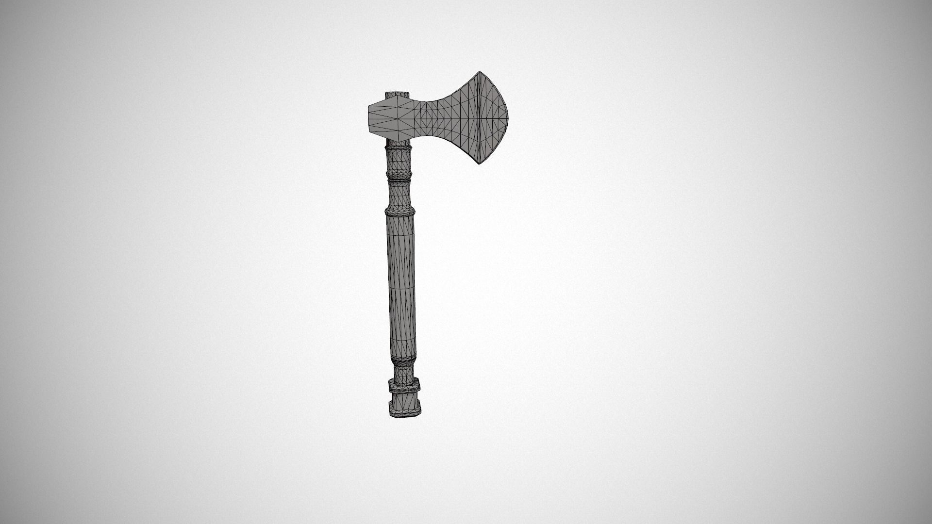 Antique Axe Low-poly 3D model_23