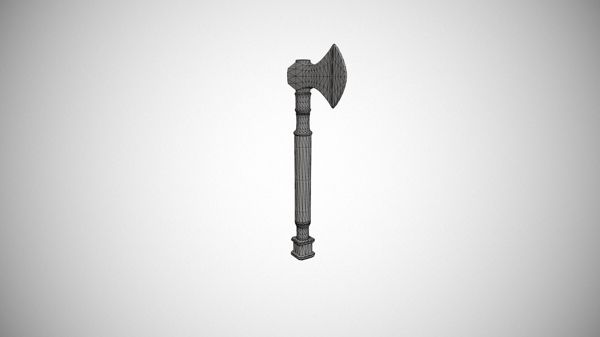 Antique Axe Low-poly 3D model_21