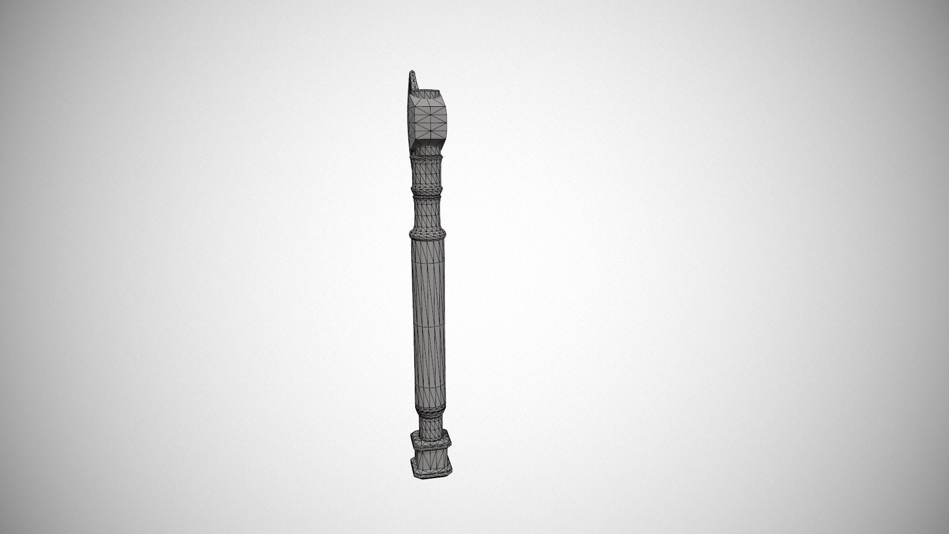 Antique Axe Low-poly 3D model_15