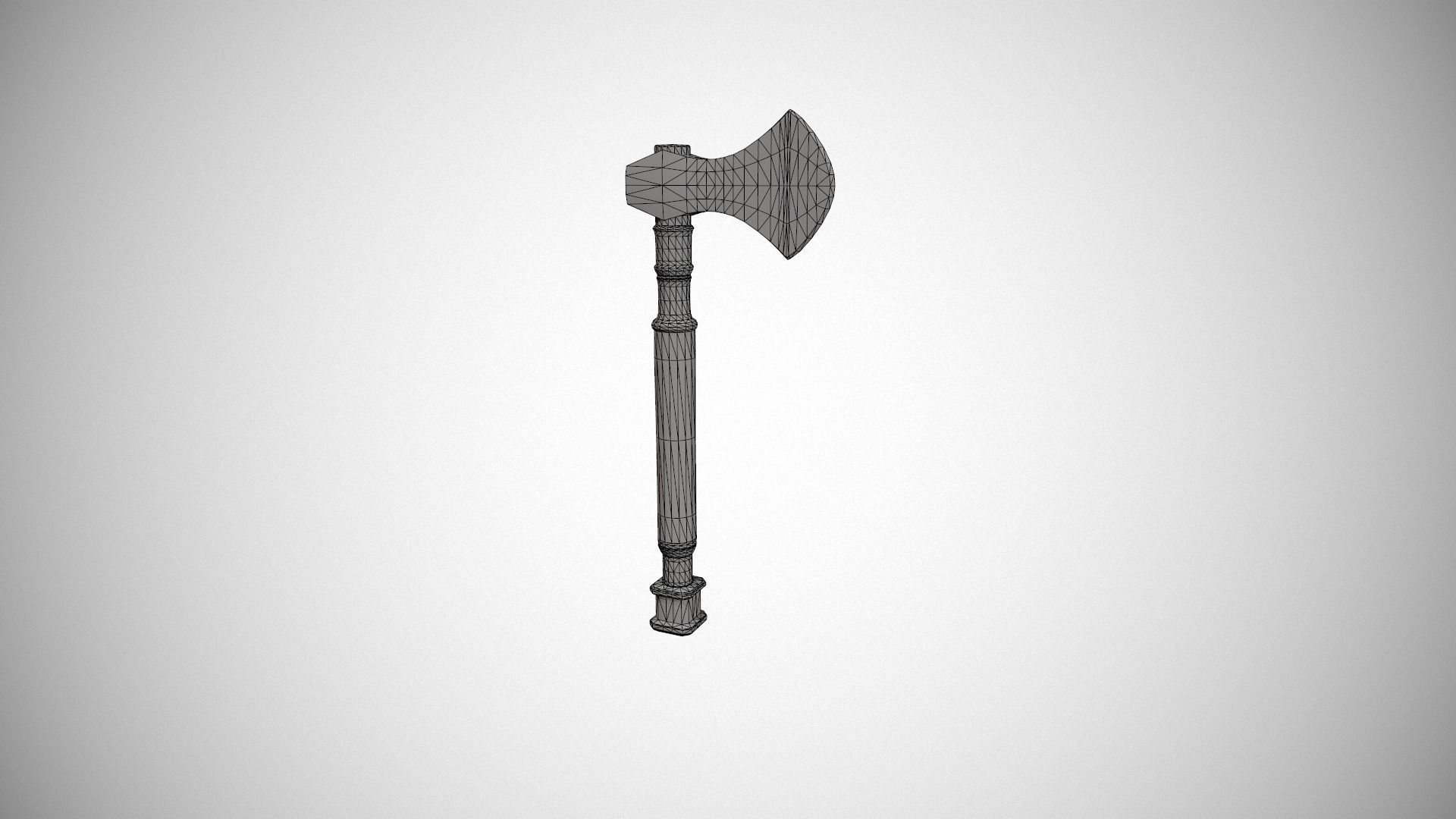Antique Axe Low-poly 3D model_22