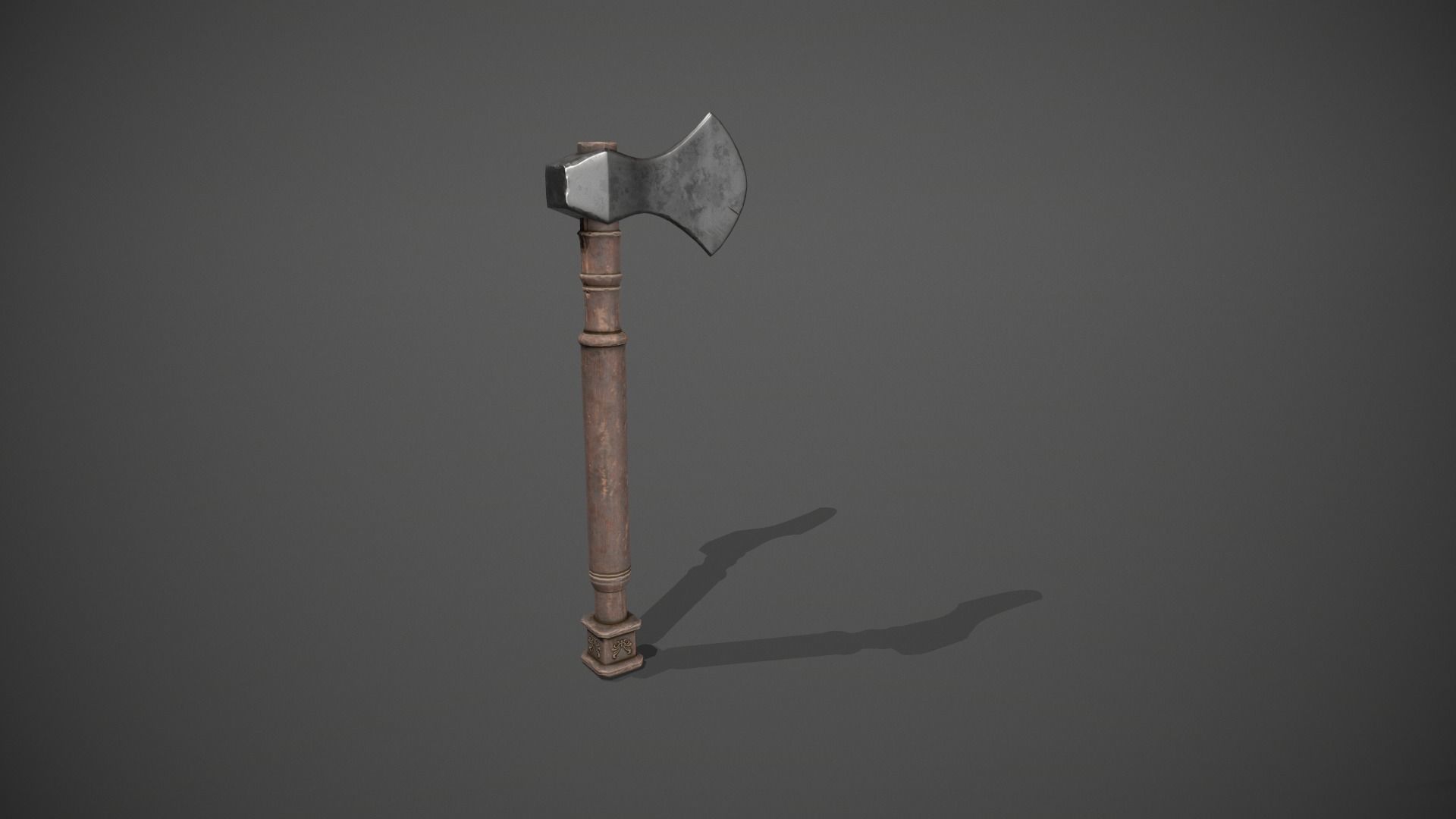 Antique Axe Low-poly 3D model_1