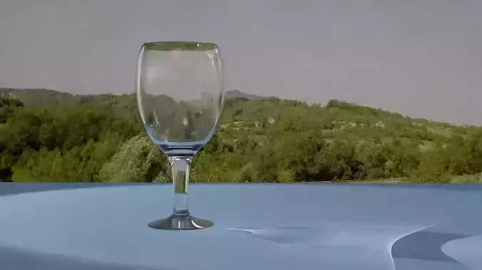 GLASS 3D model champagne