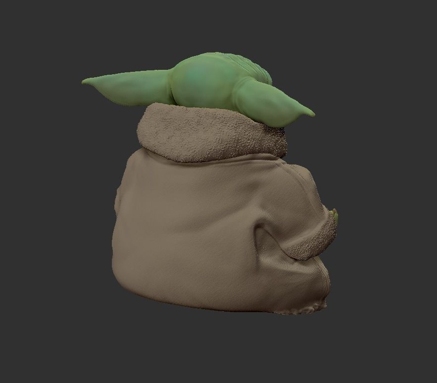 the child baby yoda 3D print model_3