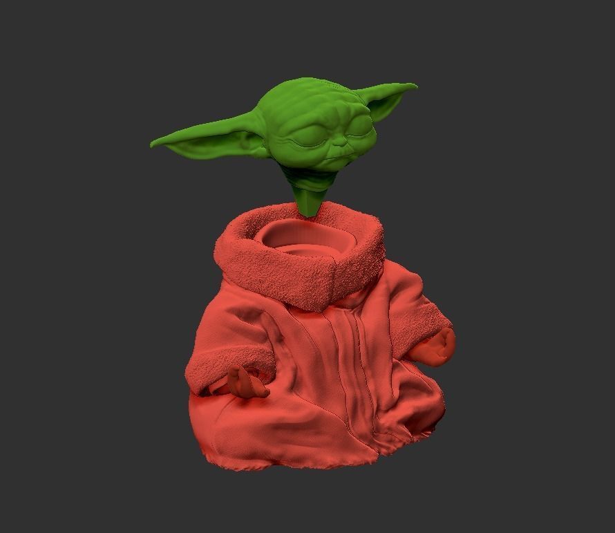 the child baby yoda 3D print model_8
