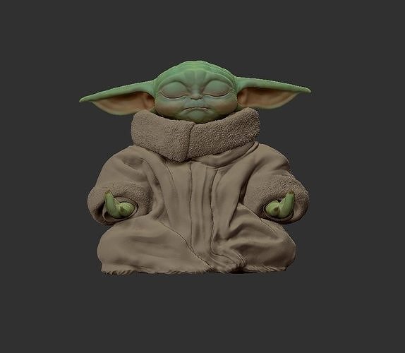 the child baby yoda 3D print model