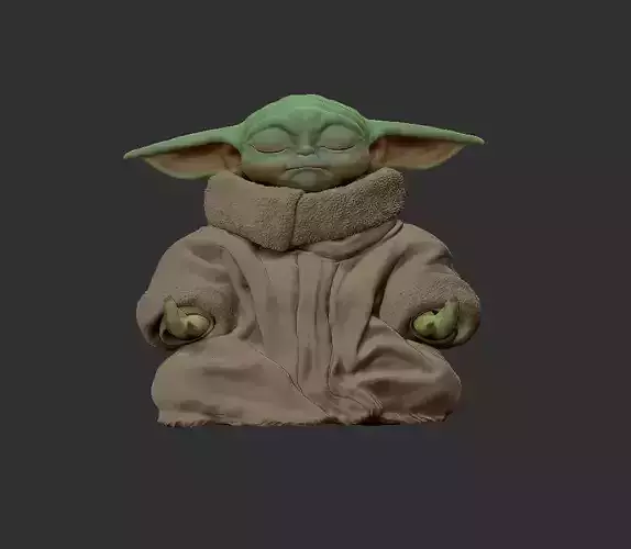the child baby yoda 3D print model