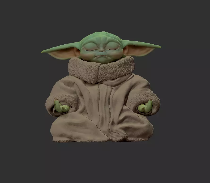 the child baby yoda 3D print model_0
