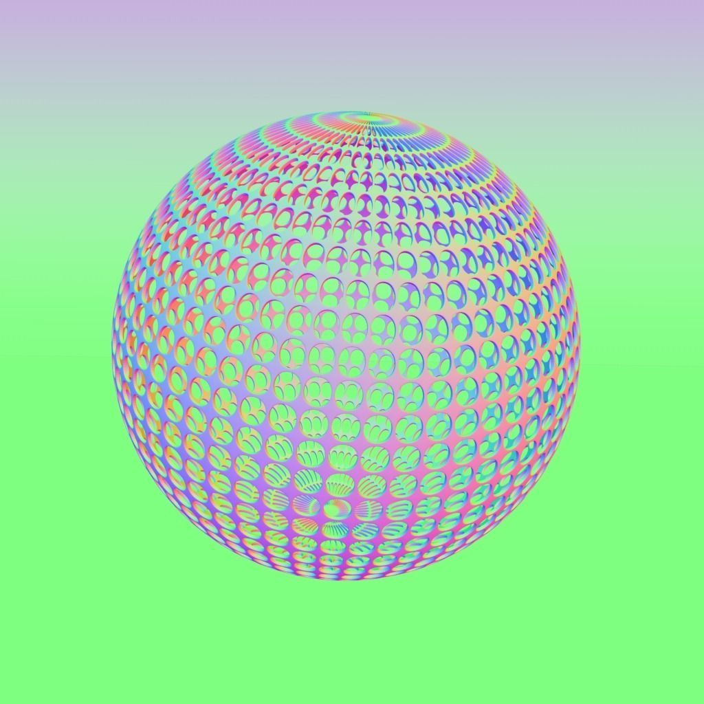 Abstract Geometric Sphere 3D model_4