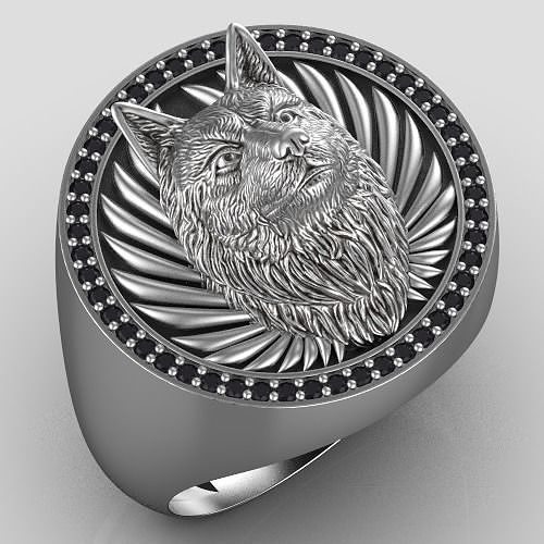 Wolf Man Ring Silver Gold  Print 3D print model