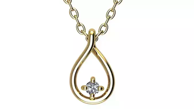 Drop Pendant with Diamond