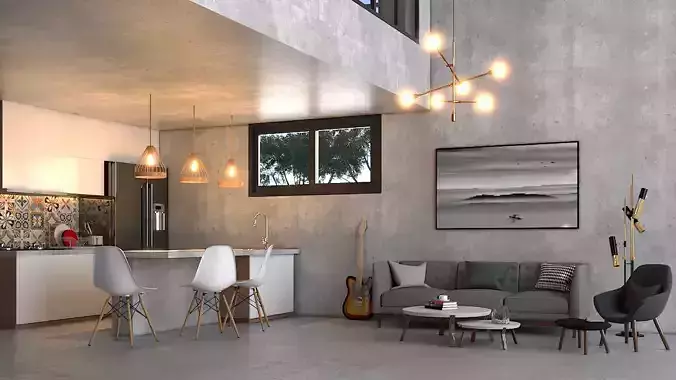 Vray - Sketchup Interior 3d Model