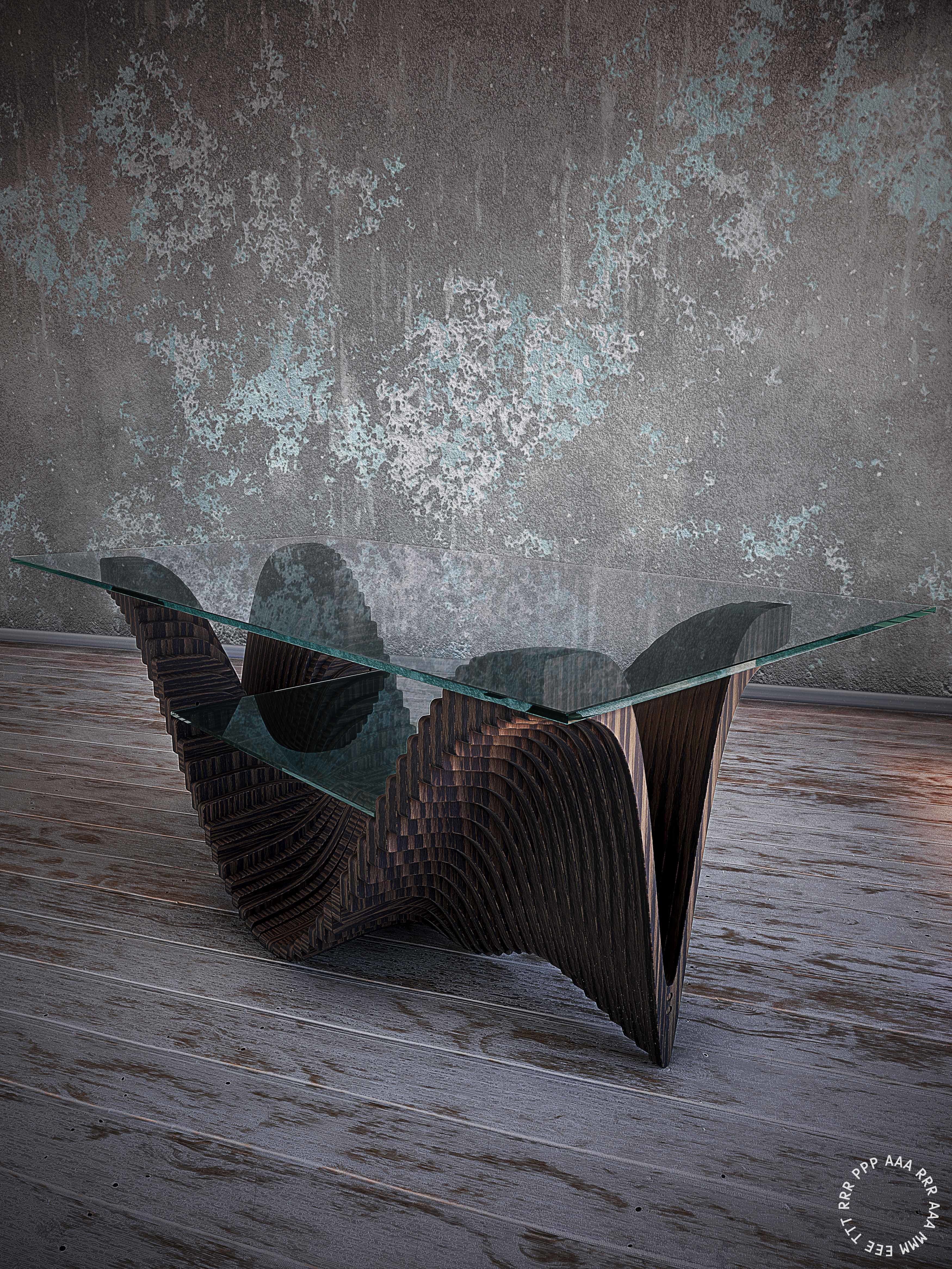 Parametric Table Ridge Low-poly 3D model_20