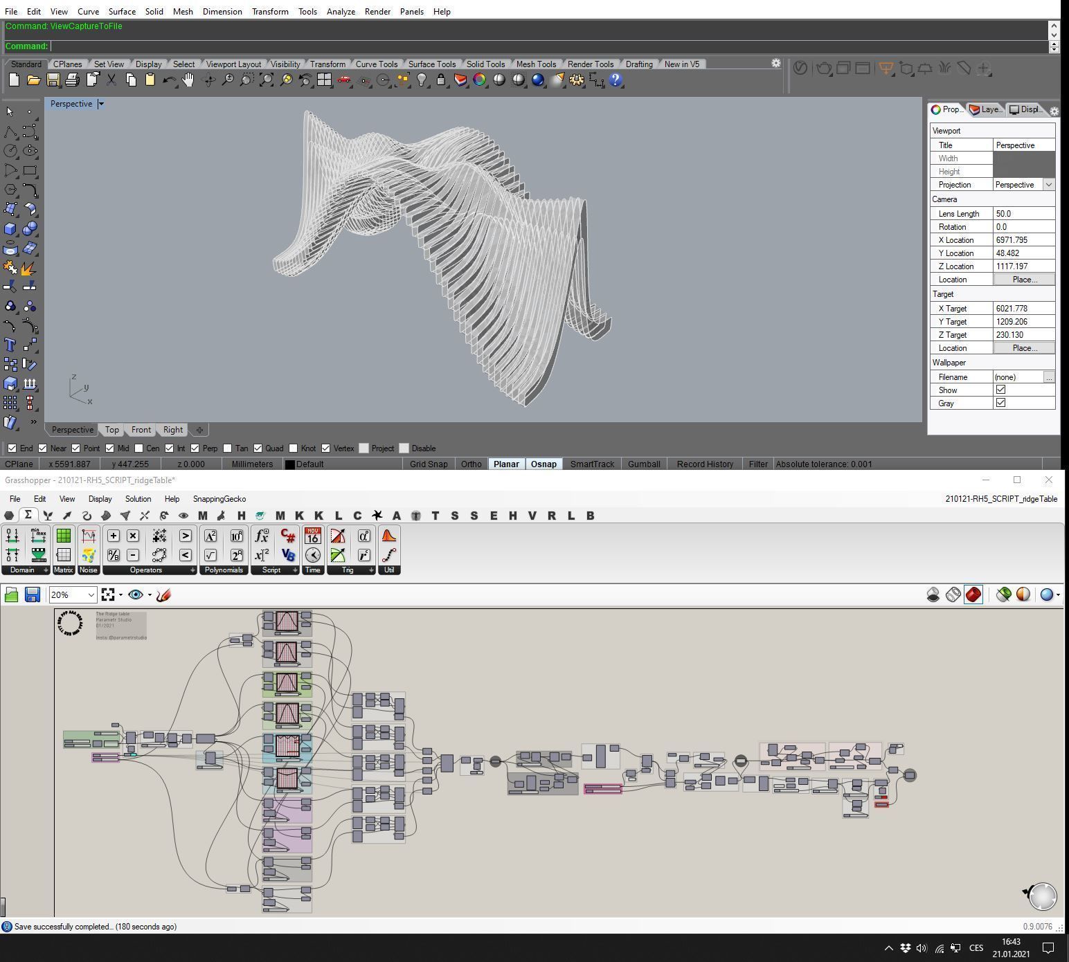 Parametric Table Ridge Low-poly 3D model_18