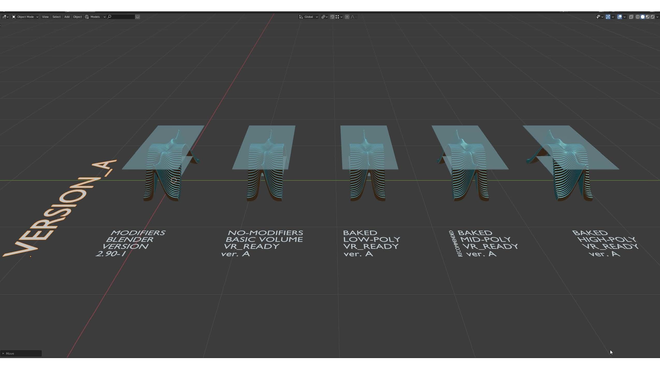 Parametric Table Ridge Low-poly 3D model_9