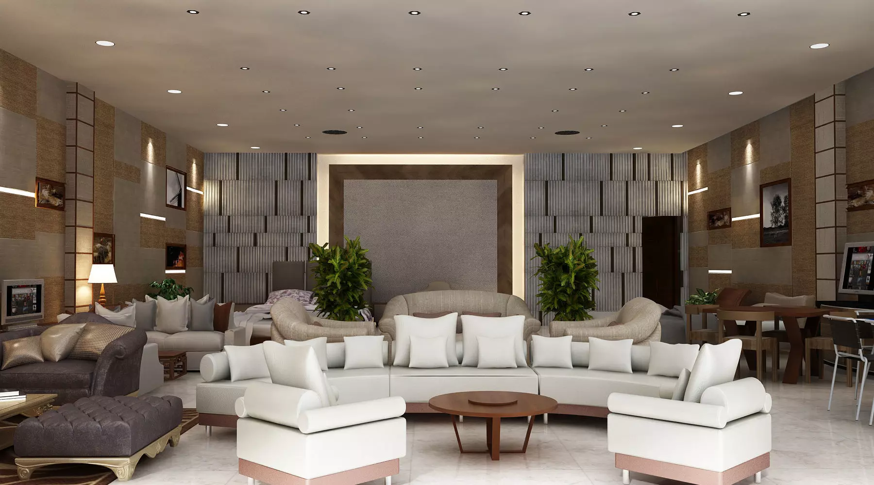 Furniture store Interior - Exterior Low-poly 3D model