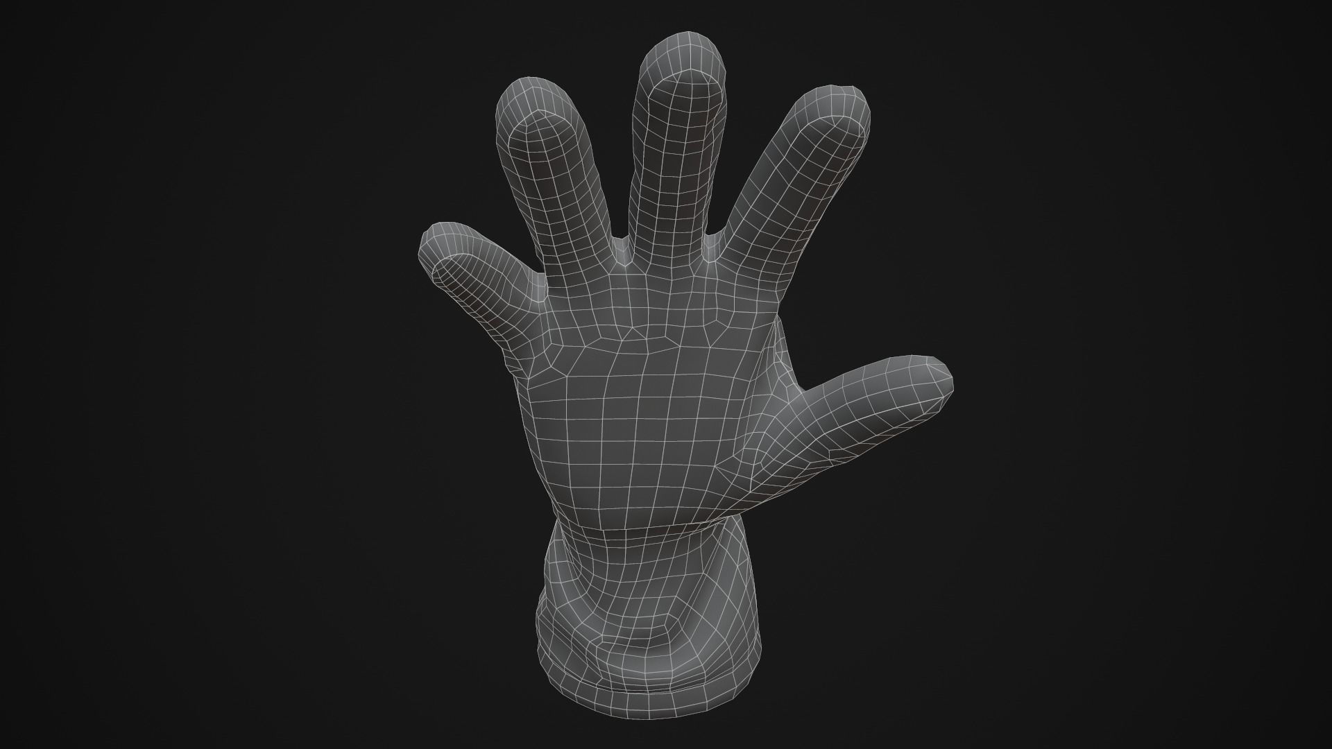 Military gloves Low-poly 3D model_25