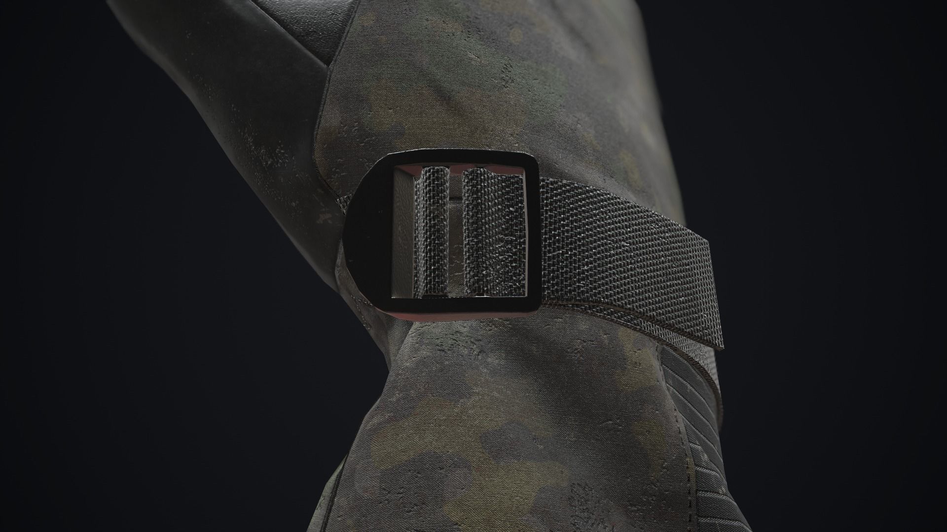 Military gloves Low-poly 3D model_16