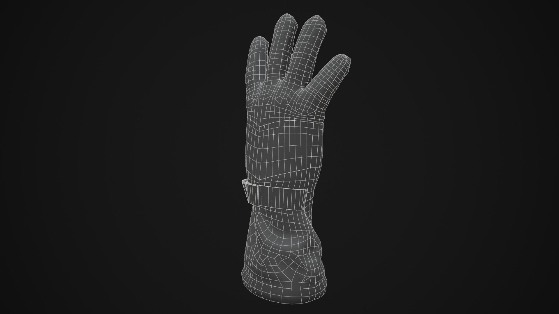 Military gloves Low-poly 3D model_21