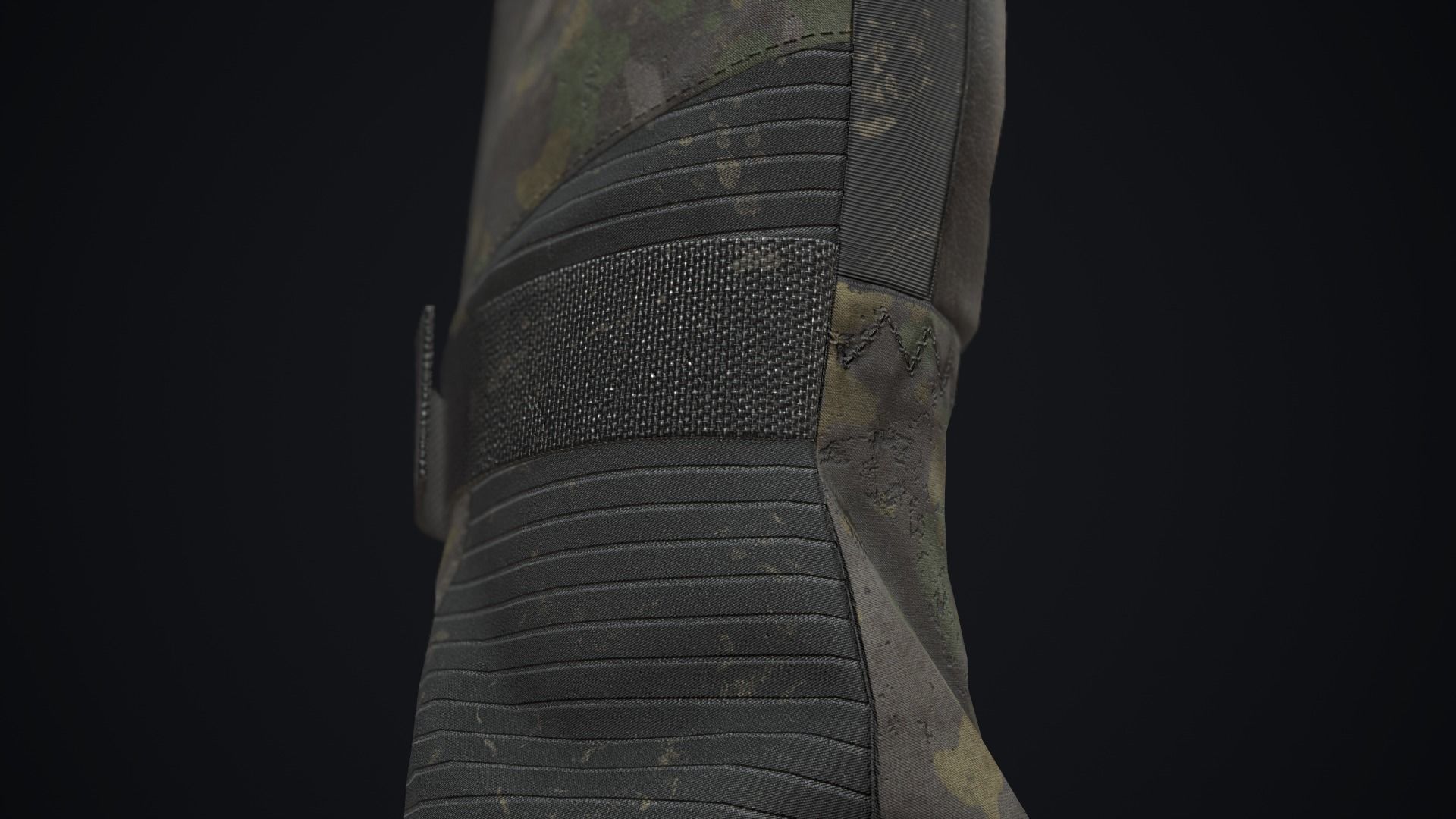 Military gloves Low-poly 3D model_7